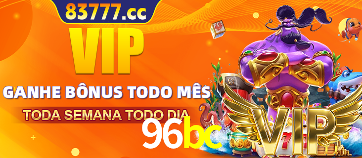 Banner promocional do 96bc oferecendo 100% de recompensas adicionais contínuas para quem fizer o login diário (Daily sign-in), com um mascote de coelho.