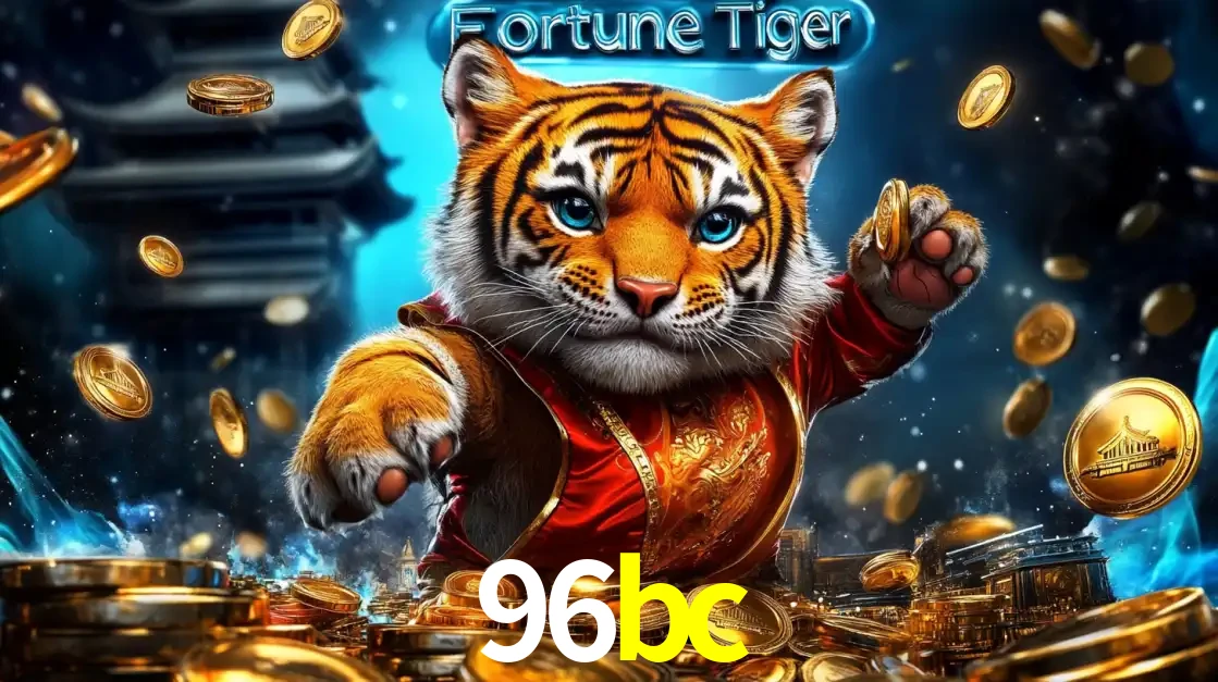 Imagem promocional do jogo de slot Fortune Tiger, com um tigre majestoso em traje tradicional cercado por uma fortuna em moedas de ouro, disponível agora no cassino 96bc.